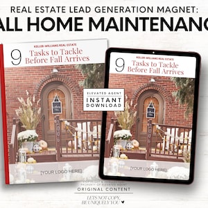 Homeowner Checklist for Fall Home Maintenance Real Estate Checklist Real Estate Farming Fall Real Estate Marketing Home Maintenance Binder