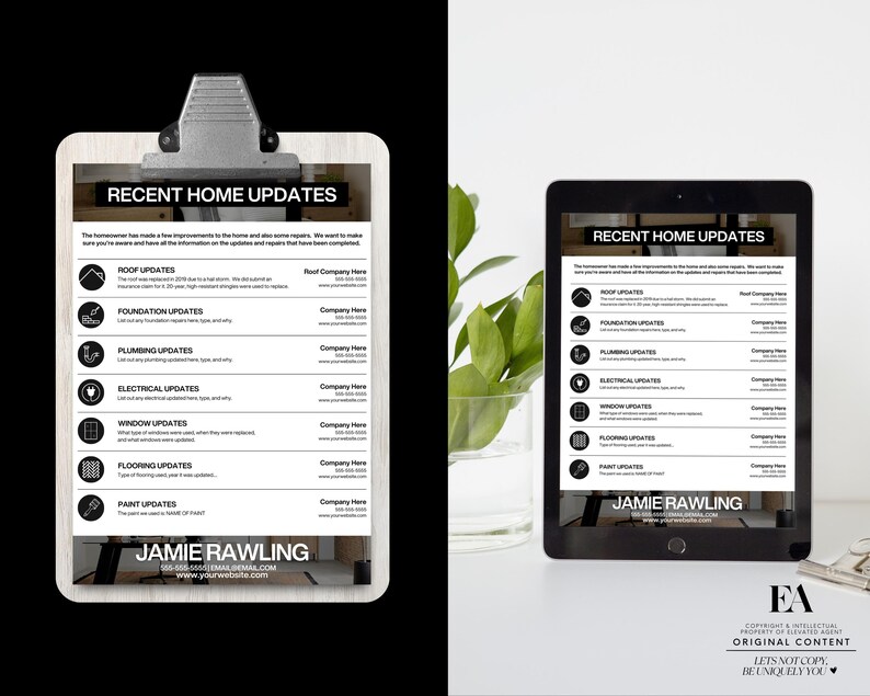 Real Estate Home Update Flyer: Canva Template - Etsy