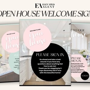Open House Welcome, Open House Marketing, Real Estate Marketing, Open House Flyer, Real Estate Templates, Canva Template, Realtor Open House
