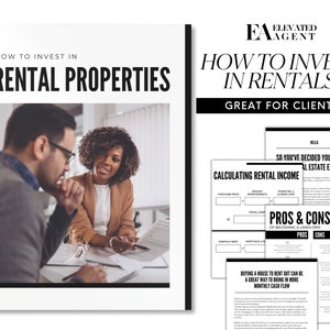 INVESTMENT PROPERTY GUIDE, Real Estate Template, How to Invest In Real Estate, Landlord Forms, Rental Property, Rental Checklist,Real Estate