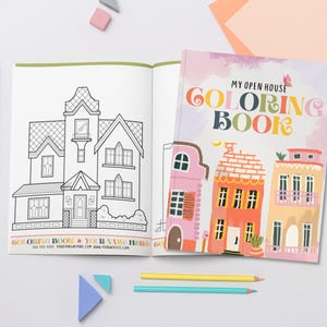 Open House Coloring Book, Real Estate Open House, Open House Template, House Coloring Book, Open House Bundle, Real Estate Template, Realtor