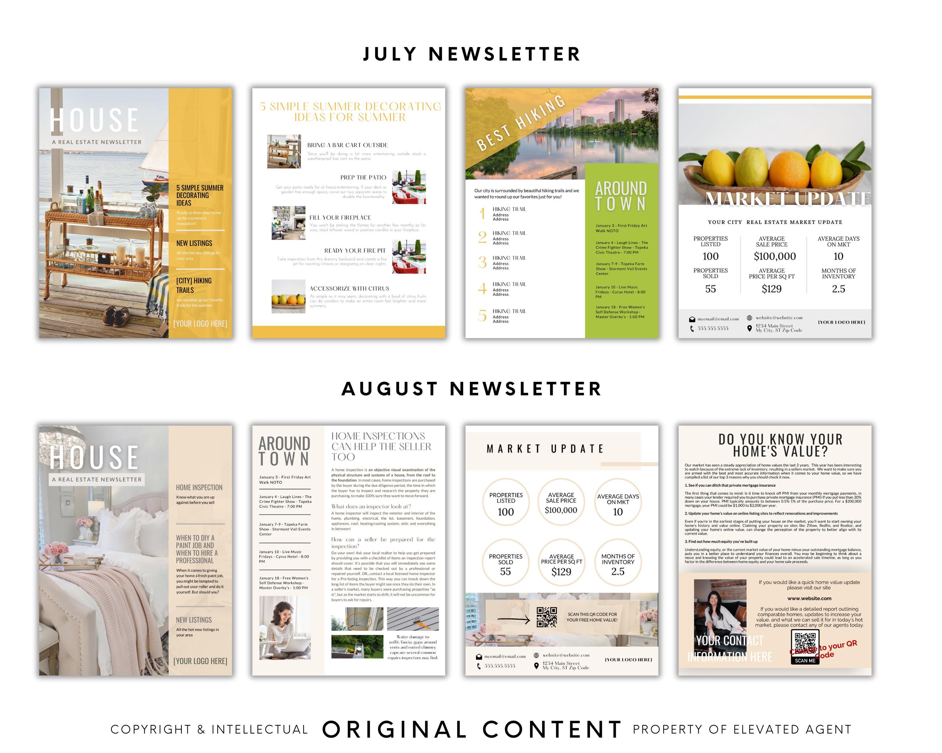 Realtor Email Template Realtor Newsletter Template Bundle | Real Estate Marketing CRM (canva ...