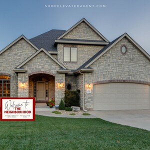 Real Estate For Sale Sign, Real Estate Yard Sign, Real Estate Sign, Property Sign, For Sale Sign, Realtor Sign, Real Estate Signage, Yard Sign, real estate logo, realtor sold sign, Realtor Custom Sign, Elevated Agent