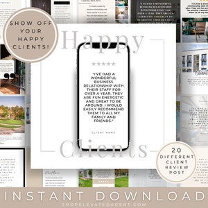 Real Estate Client Review Social Media Post, Realtor Review, Real Estate Template, Realtor Instagram, Real Estate Review, Real Estate Canva