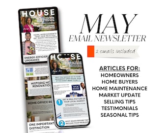 Real Estate May Email Newsletter Template,  Realtor Marketing (Canva)