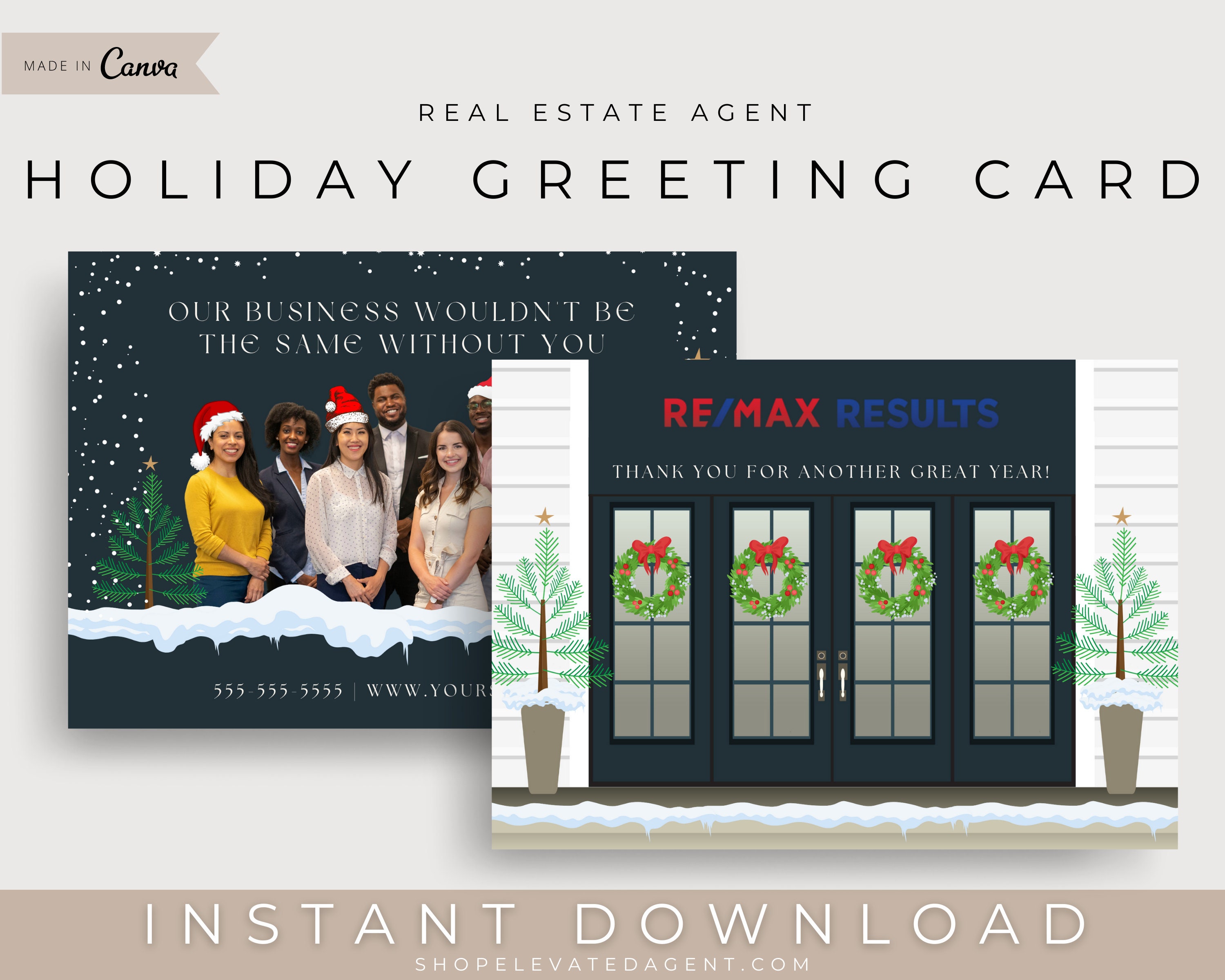 Real Estate Holiday Card 2, Realtor Holiday Postcard, Realtor Holiday Farming Card, Real estate marketing, Real Estate Christmas Card, Xmas