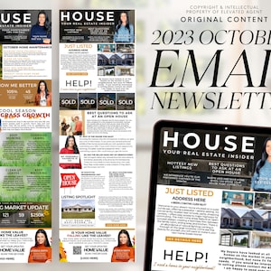 October Real Estate Email Newsletter Fall Newsletter Realtor Newsletter Real Estate Email Marketing MailChimp Template Farming Email
