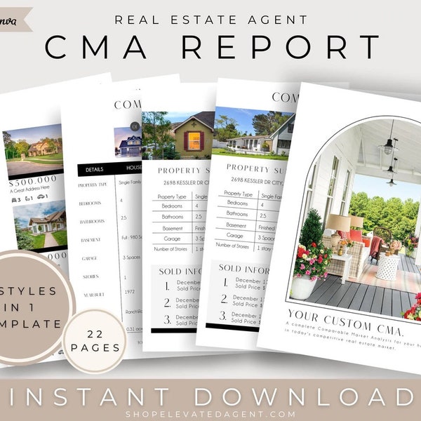 Comparable Market Analysis, Real Estate CMA, CMA Packet, Realtor CMA Packet, Appraisal Packet, Cma Template, Comparative Market Analysis