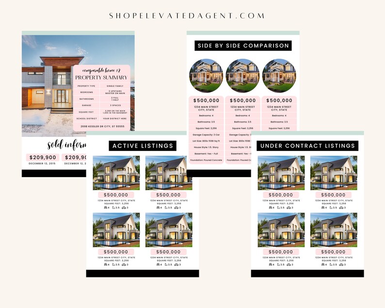 real-estate-cma-home-value-report-realtor-cma-template-etsy