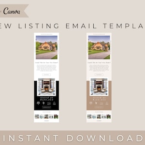 New Listing Email Template, Real Estate Marketing, Listing Presentation, Real Estate Newsletter Email, Real Estate Canva, Email Marketing