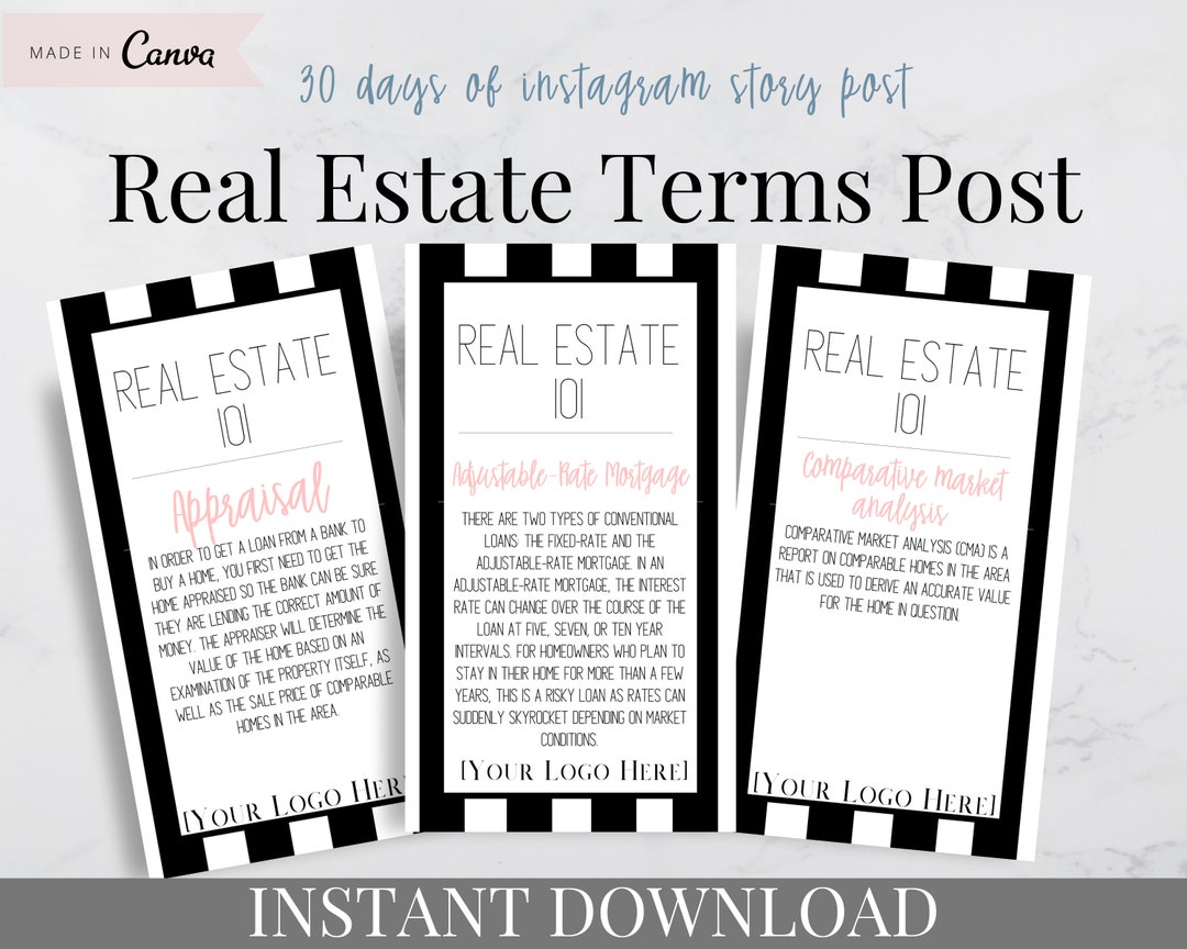 Real Estate Instagram Story BW Real Estate Social Media Realtor Social