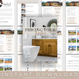 Home Equity Report | CMA Packet Clients | Comparative Market Analysis | Listing Presentation | Seller Guide Real Estate Prospecting | Canva