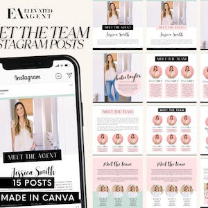 Agent Introduction Introduction Post, Meet the Team Instagram Template, Real Estate Marketing, Realtor Instagram, Real Estate Flyer, Canva
