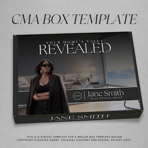 CMA Box Template, Canva Box Design, Hello Neighbor, Real Estate Mailer, Real Estate Agent Marketing, Custom CMA Mailer, Real Estate Farming
