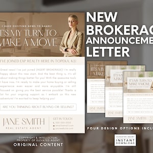 Real Estate Brokerage Announcement Letter, New Brokerage, Real Estate Marketing, Home Buying Guide, Real Estate Investment, Realtor Flyer