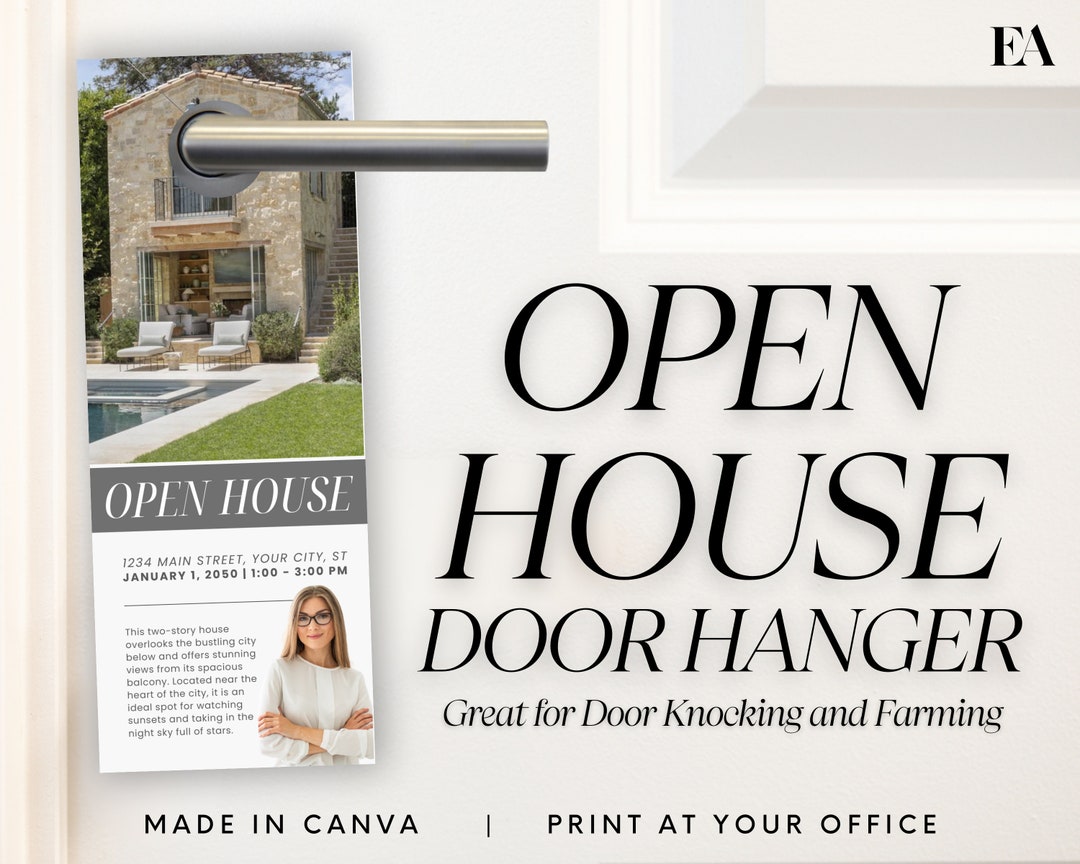 Open House Door Hanger for Real Estate Realtor Door Knocking Real ...