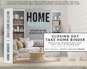 New Home Binder, Real Estate Client Closing Exit Packet, Real Estate Template, Realtor Closing Gift, Real Estate Flyer, Home Buyer Packet