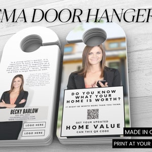 Real Estate CMA Door Hanger, Real Estate Farming Templates, Door Knocking Template, Marketing for Door Knocking, Comparative Market Analysis