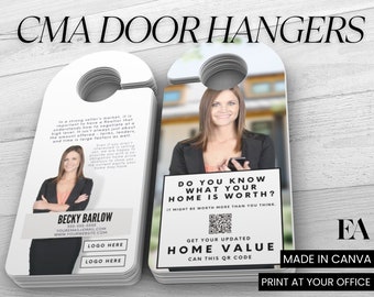 Real Estate CMA Door Hanger, Real Estate Farming Templates, Door Knocking Template, Marketing for Door Knocking, Comparative Market Analysis