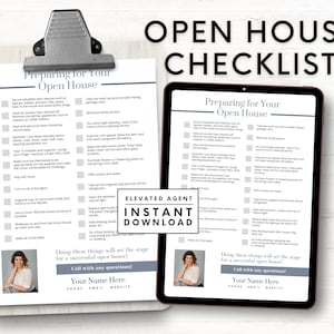 Open House Checklist Real Estate Marketing Open House Flyer Real Estate Open House Flyer Editable Canva Template Just Listed Home Seller
