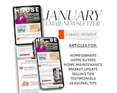January Real Estate Email Newsletter - Realtor Marketing Template