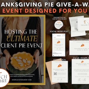 Thanksgiving Pie Giveaway, Real Estate Client Event, Real Estate Fall, Real Estate Thanksgiving, Pie Giveaway,Real Estate Marketing Template