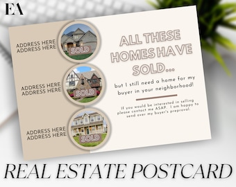 Real Estate Postcard Template, Farming For Real Estate, Real Estate Listing, Real Estate Marketing, Canva Postcard, Realtor Marketing
