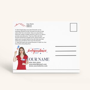 real estate 4th of july postcards