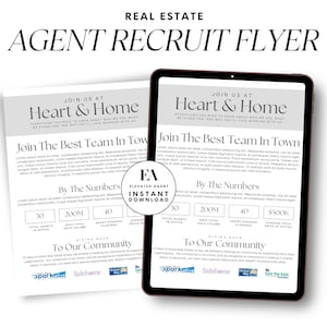 Real Estate Agent Recruit Flyer - Realtor Marketing Template
