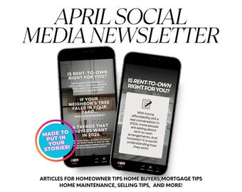 April Real Estate Social Media Newsletter Template - Spring Realtor Marketing