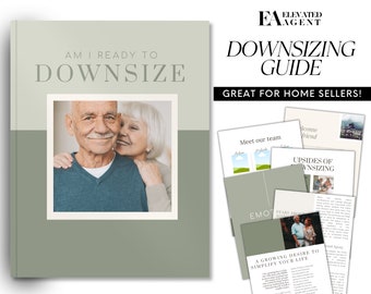 Real Estate Marketing Downsizing Guide Printable Agent Resource Senior Moving Guide Digital Download Retirement Planning Lead Magnet Home
