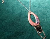 Essential Oil Diffuser Necklace, Pink and Purple Copper Enamel with Lava Stone makes a Unique Aromatherapy Jewelry Gift