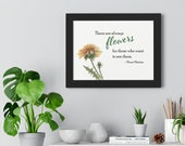 Watercolor Dandelion with Henri Matisse Quote, Inspirational Wall Art Print, Motivational Wall Art, Framed Art Print, Office Decor