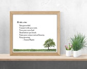 Be Like a Tree, Inspirational Printable Watercolor Wall Art Print, Positive Quote, Motivational Wall Art, Office Decor, Digital Download