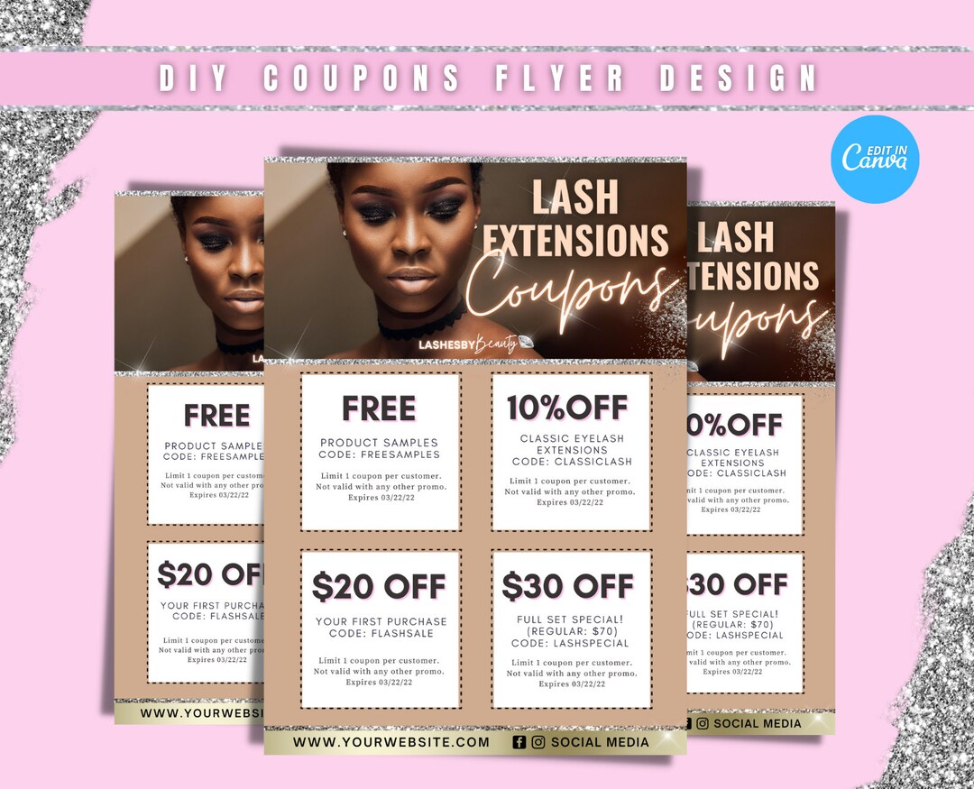 DIY LASH COUPON Flyer Flash Sale Flyer Lash Training Flyer Etsy