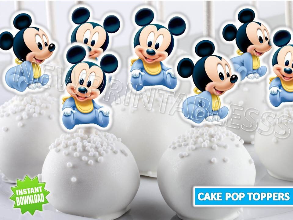 Baby Mickey Mouse Printables Cake Pop Topper Baby Mickey Mouse Printables Cake Pop Topper