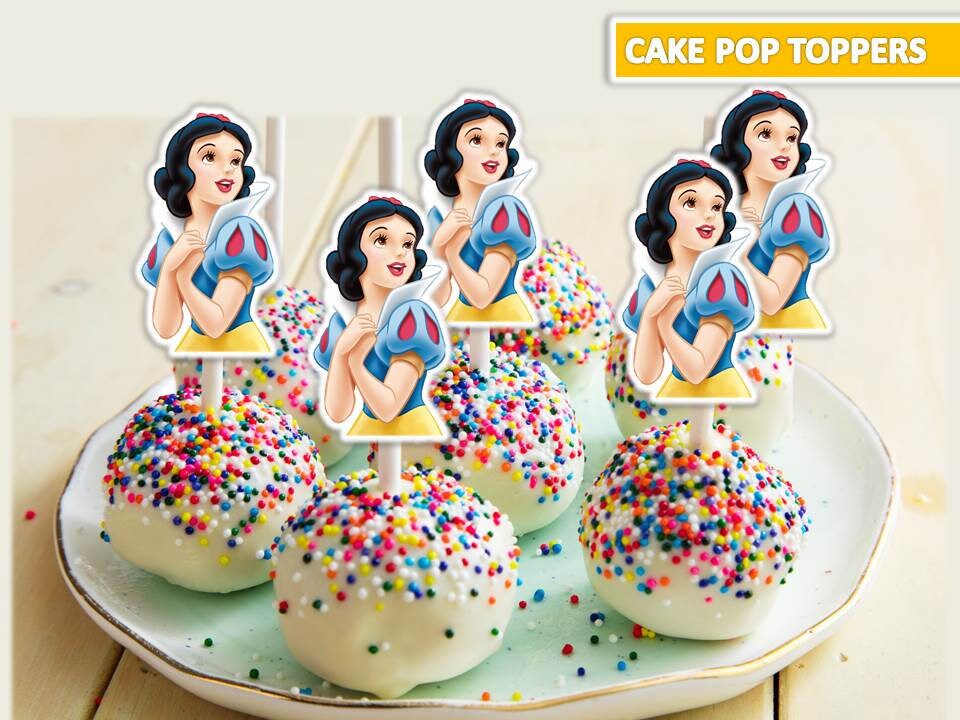 Snow White Cake Pop Topper Snow White Printables Snow White Etsy Snow White Cake Pop Topper Snow White Printables Snow White Etsy