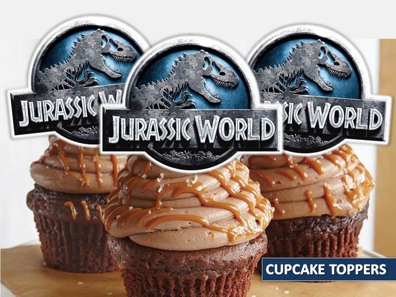 Jurassic world cupcake toppers Jurassic World printable Etsy