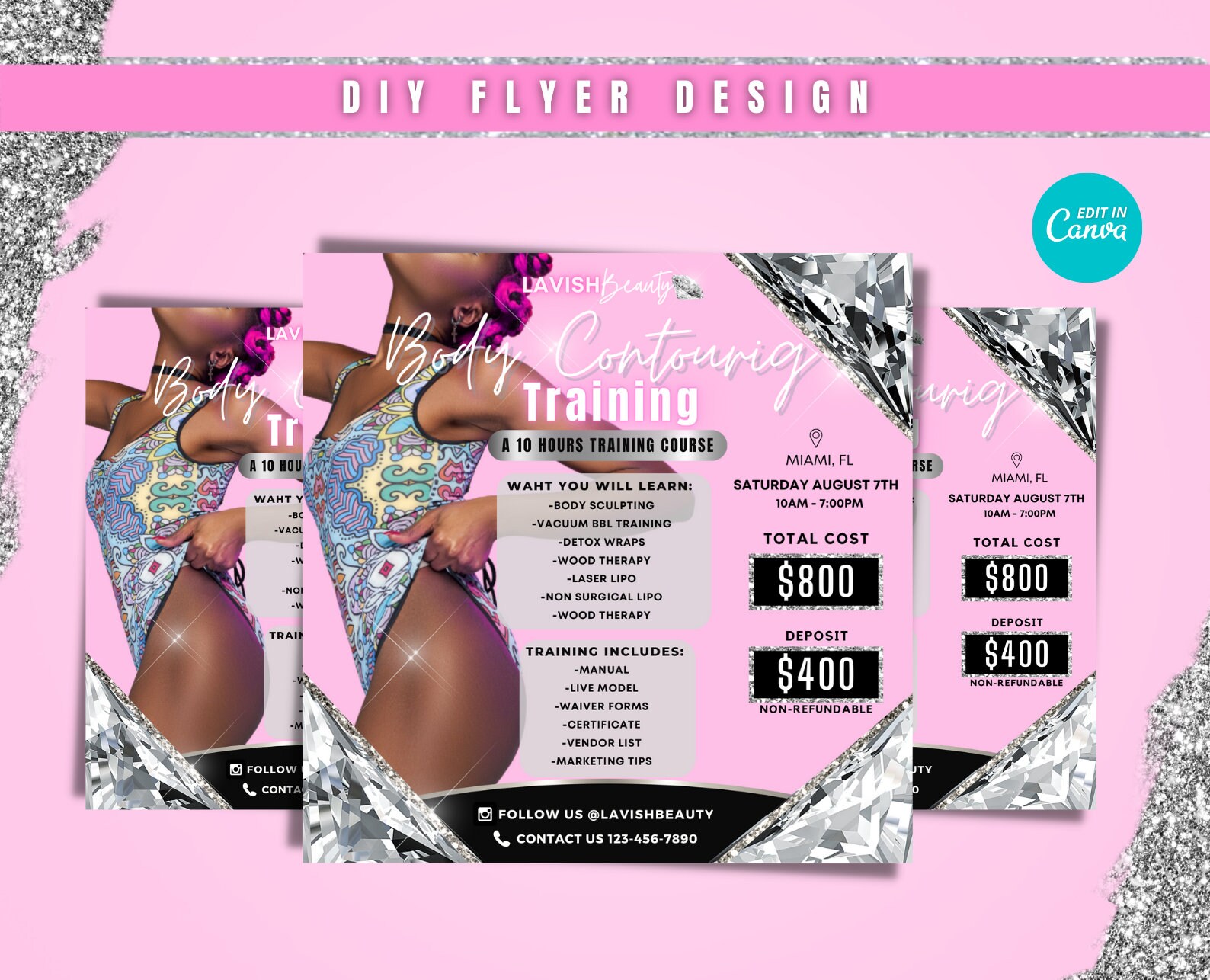 DIY Body Contouring Training Flyer Body Contouring Class Etsy