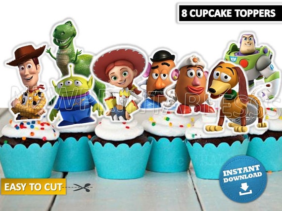 Toy Story Cupcake Toppers Toy Story Cake Toy Story Etsy