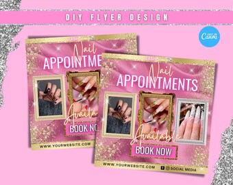 Nail Tech Flyer Etsy