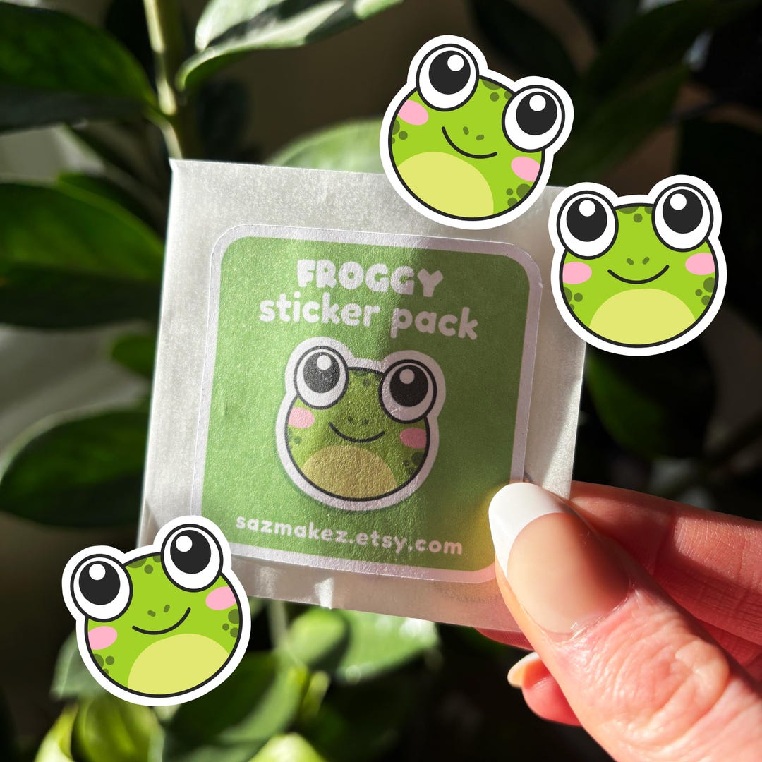 Frog Sticker Pack | Sticker Flakes | Froggy | Planner Stickers | Bujo ...