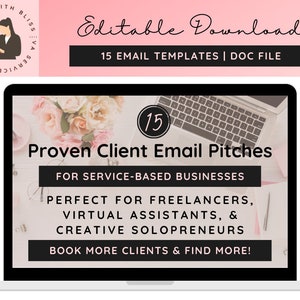 Client Email Template Bundle For Freelance Designers | Find New Clients | Book Clients | Email Copy | Email Sequence | Email Pitch