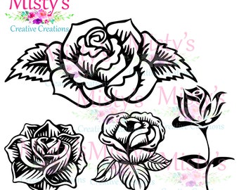 Download Rose Tattoo Svg Etsy