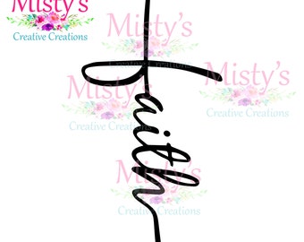 Cruz de Fe SVG, Cross Clipart, Fe Cruz Descarga Instantánea, Espiritual, Religioso