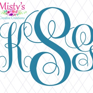 Interlocking Fancy Monogram SVG/DXF Alphabet, Digital Download for Silhouette & Cricut