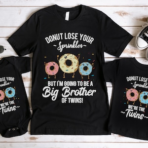 Big Brother of Twins Shirt - Matching Sibling Baby Announcement T-Shirts - I'm Going to be a Big Brother of Twins - Twins Pregnancy Reveal