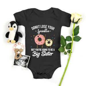 baby reveal you're going to be a big sister bodysuit