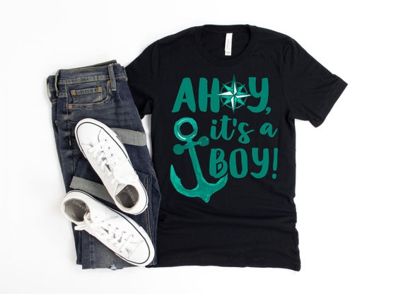 Ahoy It's A Boy - Gender Reveal Or Baby Announcement Shirt Ahoy It's A Boy - Gender Reveal Or Baby Announcement Shirt