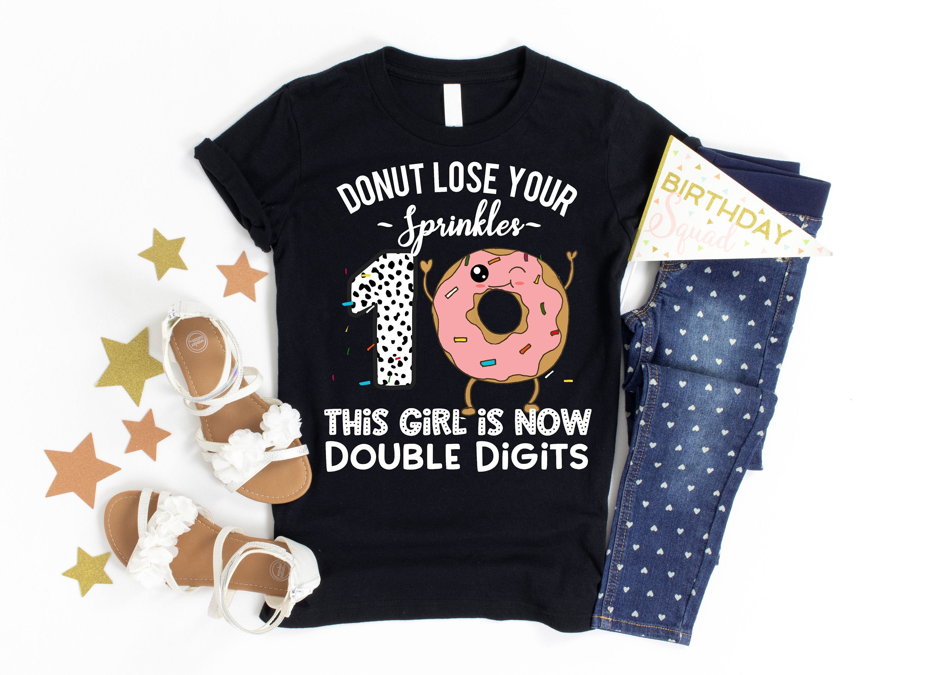 10th Birthday Shirt - This Girl Is Now Double Digits 10th Birthday Shirt - This Girl Is Now Double Digits